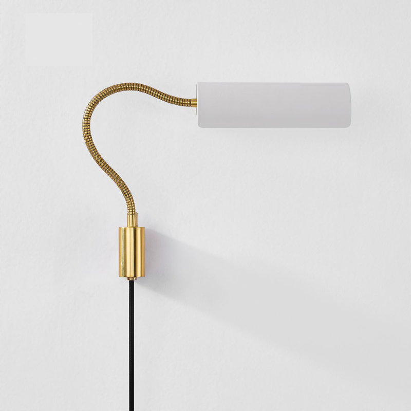 Aged Brass and Soft White Swing Arm Wall Sconce
