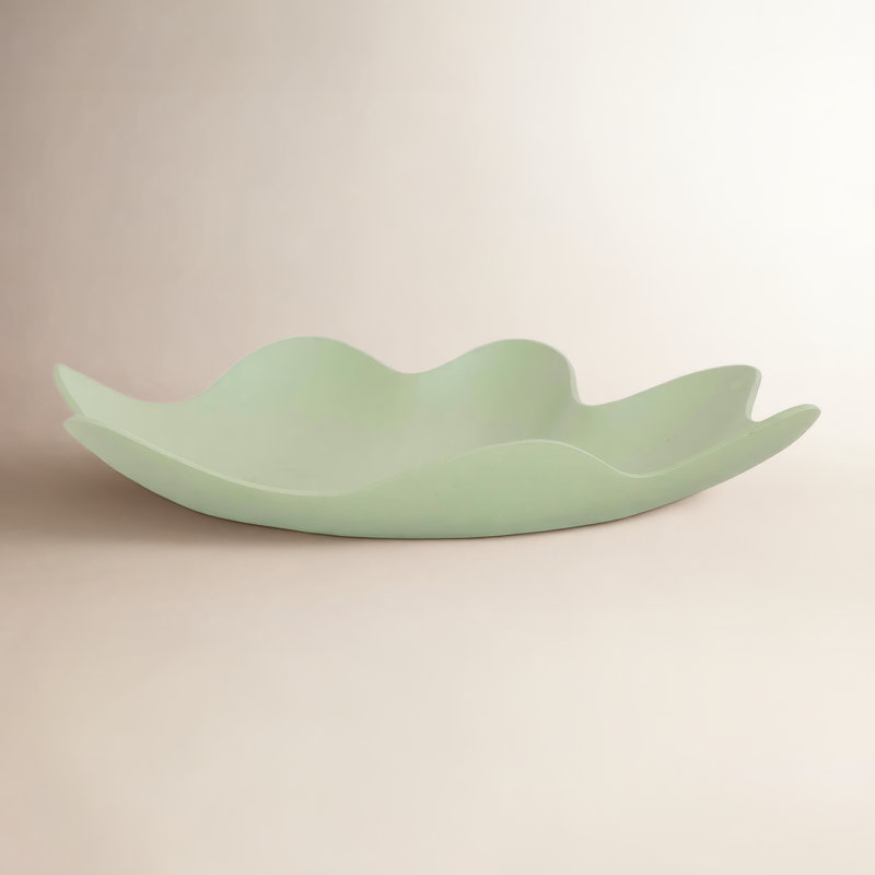 Assiette décorative abstraite en métal Dolfi