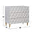 Malua 3-Drawer Console Cabinet, Metallic Silver & Champagne Finish