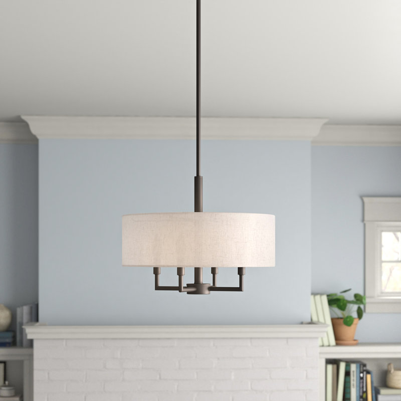 Flaire 4-Light Chandelier, Bronze anglais