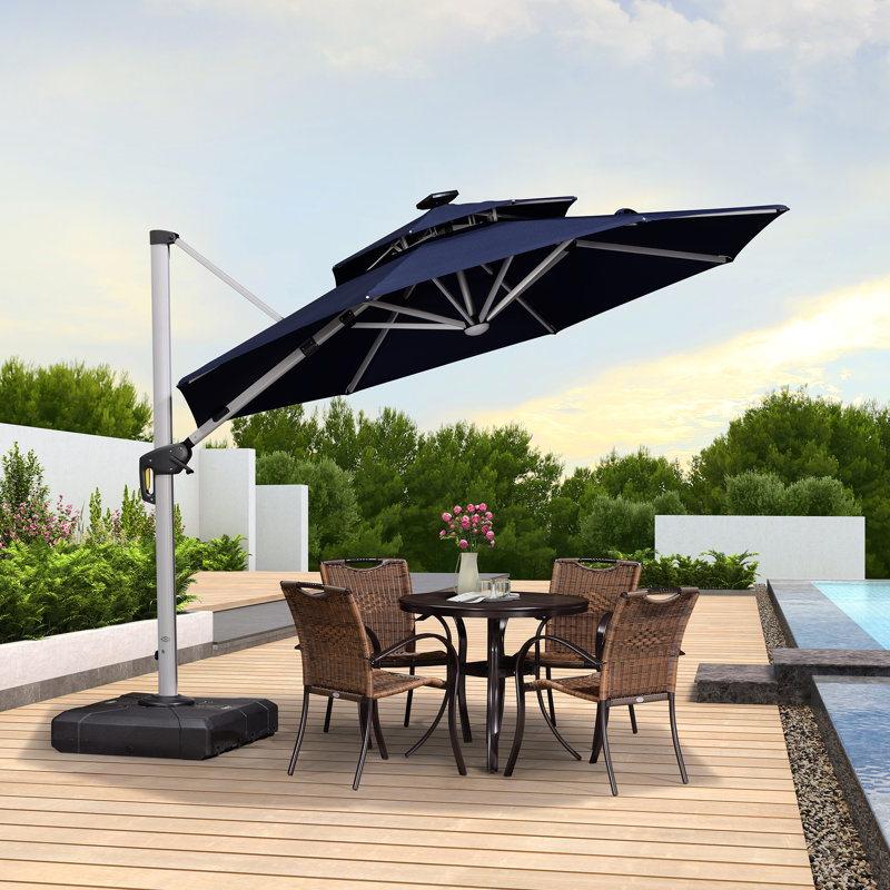 Parasol en porte-à-faux 120 po, Marine