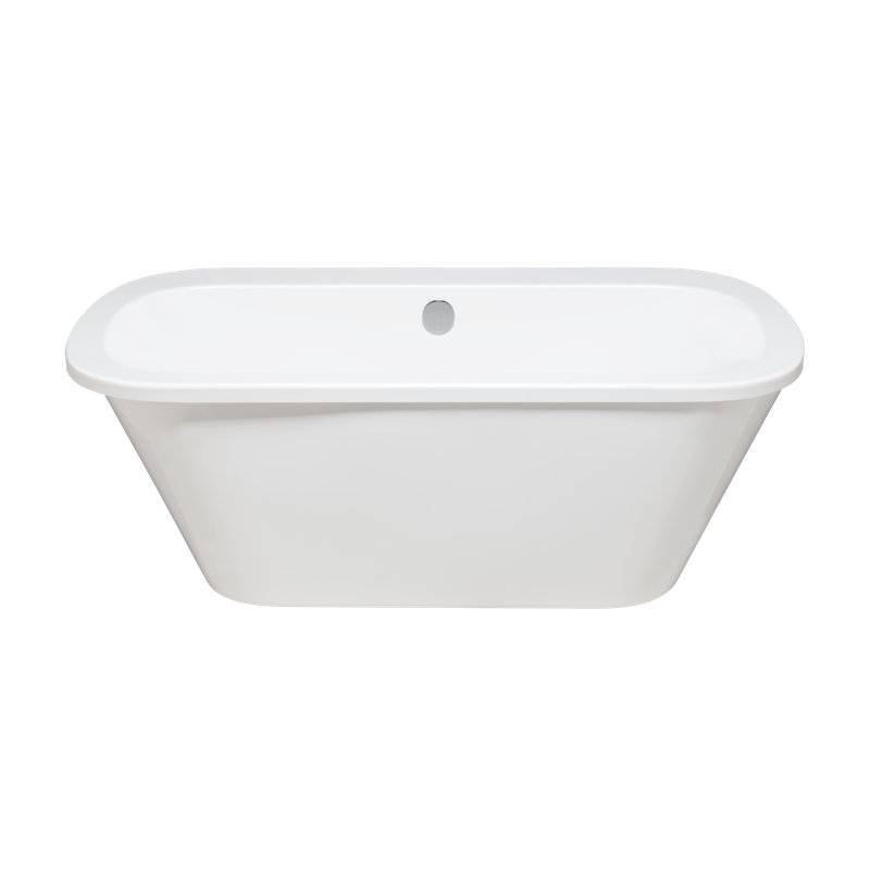 Placencia 66" x 36" Freestanding Soaking Acrylic Bathtub, White
