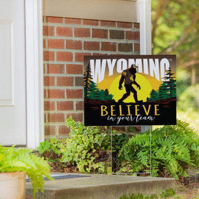University of Wyoming Yard Sign, Bigfoot