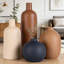 Ensemble de 4 vases modernes en céramique, vases décoratifs neutres pour fleurs fraîches et séchées