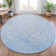 Machine Washable Indoor/Outdoor Xhevrie Blue Rug