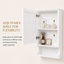 Armoire à pharmacie murale moderne en miroir avec panneau de fibres à densité moyenne H 20,7 po x H 28,7 po Halcyon-129387474
