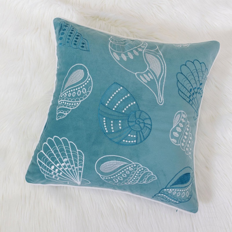 Oreiller de coquillages bleus et spa, Bleu clair