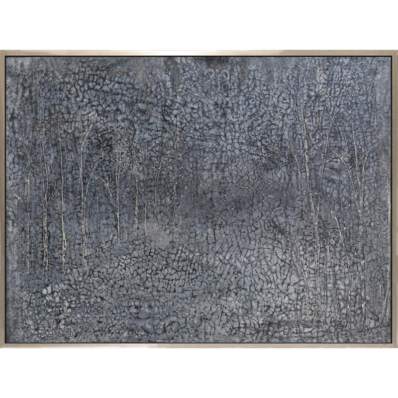 Gray Winter Painting, 36" H x 48" W