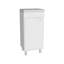 Meuble-lavabo de salle de bain avec lavabo, 1 porte, 4 pieds, tablettes