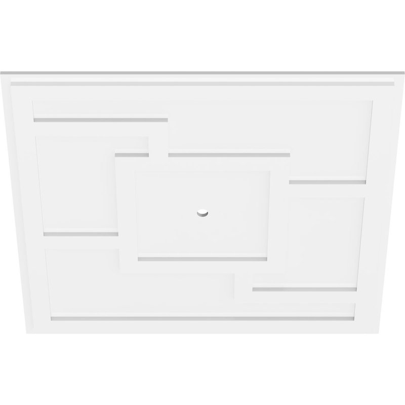 34"OD x 1"ID x 11 3/4"C x 1"P Knox Architectural Grade PVC Contemporary Ceiling Medallion, 1" H x 34" W x 34" D