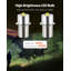 Ampoules DEL à DEL, P13,5S 4 à 12 volts, trousse de remplacement pour lampe de poche 230LM, longue durée de vie et ampoules DEL blanches plus brillantes pour lampes de poche 3 à 16 cellules C / D, phares, lampes, torches