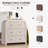 Fluted Panel 3-Drawer Dresser Bedroom Storage Organizer With Metal Handles-1904270318