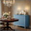 Grande table de bout moderne de 32 po avec table de chevet cannelée bleu clair et menthe 32 po-129345956