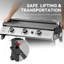 Plaque chauffante portative en acier inoxydable de 24 pouces avec support chauffant Royal Gourmet, argent