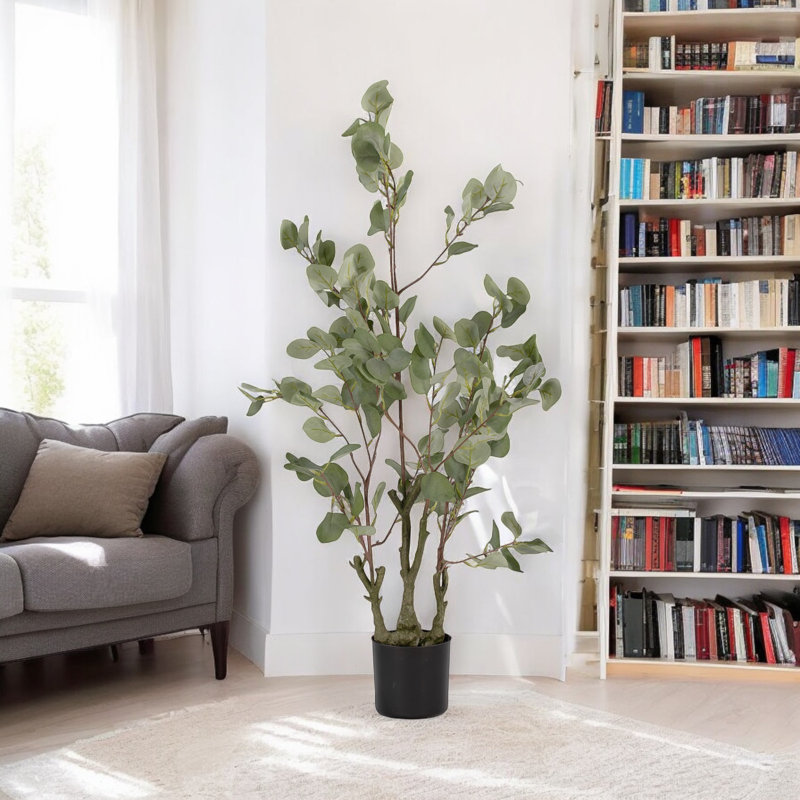 3ft Artificial Eucalyptus Tree In Plastic Nursery Pot