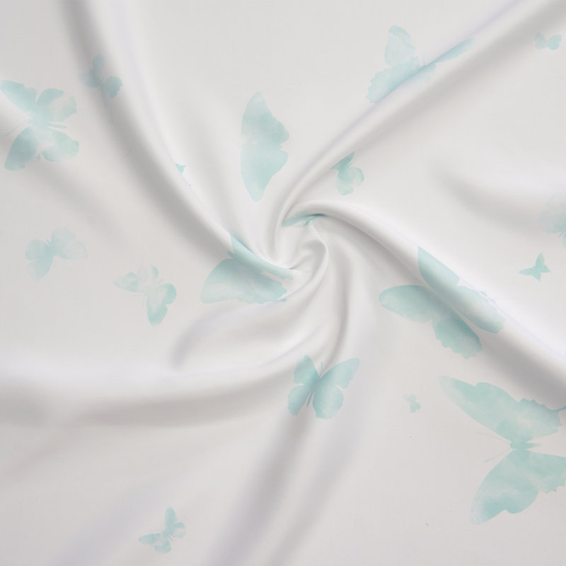 Paire de rideaux semi-transparents avec œillets Ladner, Menthe