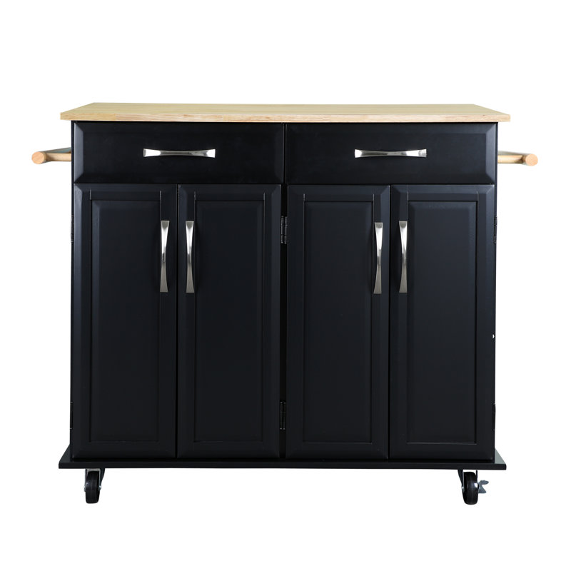 Robbe Solid Wood Top Kitchen Island