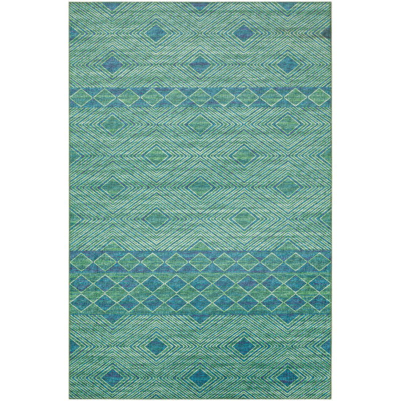 Ancell Chenille Washable Geometric Rug, Rectangle 8' x 10'