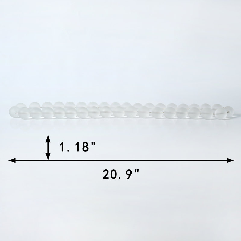 Approx. 21" Long Frosted Glass Beads