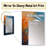 Orange And Blue Geometric Equilibrium IV - Geometric Decorative Wall Mirror, Blue Mirror, Printed Metal Art-1872831137