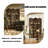 Mid-Century Tropical Southeast Asian Solid Wood Movable Folding Room Divider with Abstract Pattern