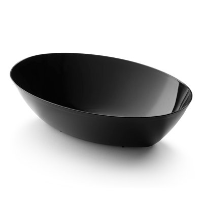 Black Oval Plastic Serving Bowls (2 qt.)