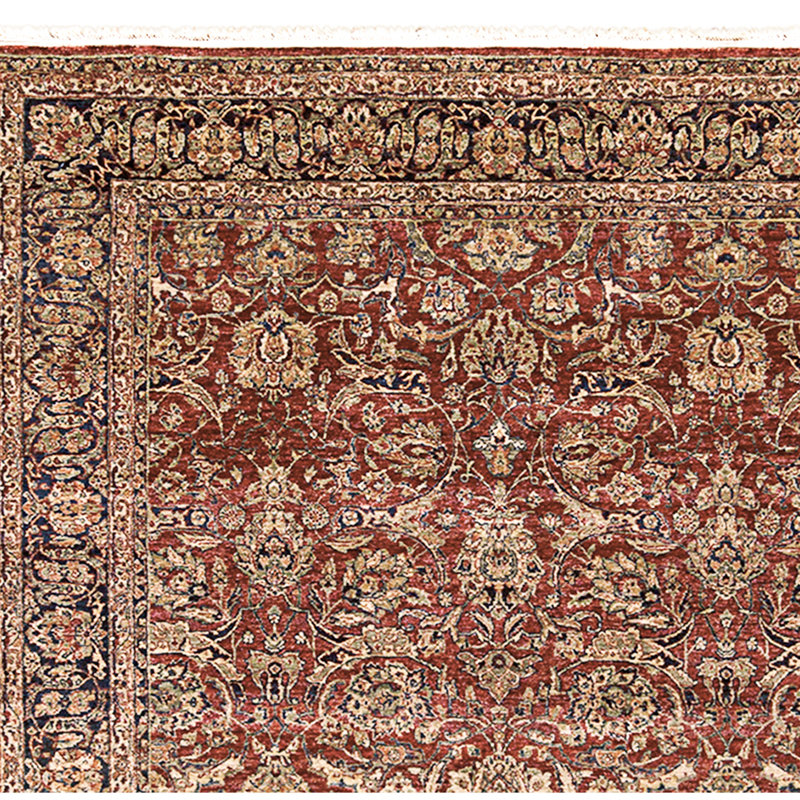 Handmade Silk and Wool Area Rug