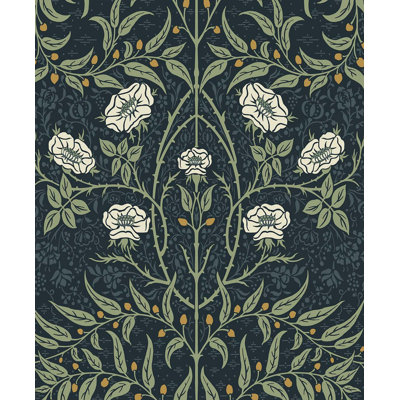 Danjela Pre-Pasted Floral Wallpaper Roll