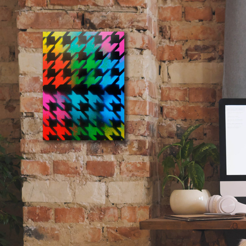 " Houndstooth " by Abstract Graffiti, 16" H x 12" W x 0.75" D