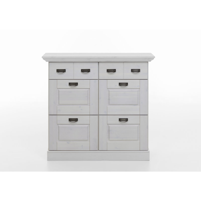Castleford Solid Wood 105.7cm W 5 - Drawer Chest of Drawers, White