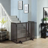 Huron Wood Free Standing Pet Gate with a Pair of Support Feet