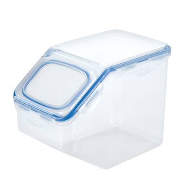 LocknLock Easy Essentials Food Storage lids/Airtight containers, BPA Free,  Rectangle-186 oz-for Flour & Sugar, Clear