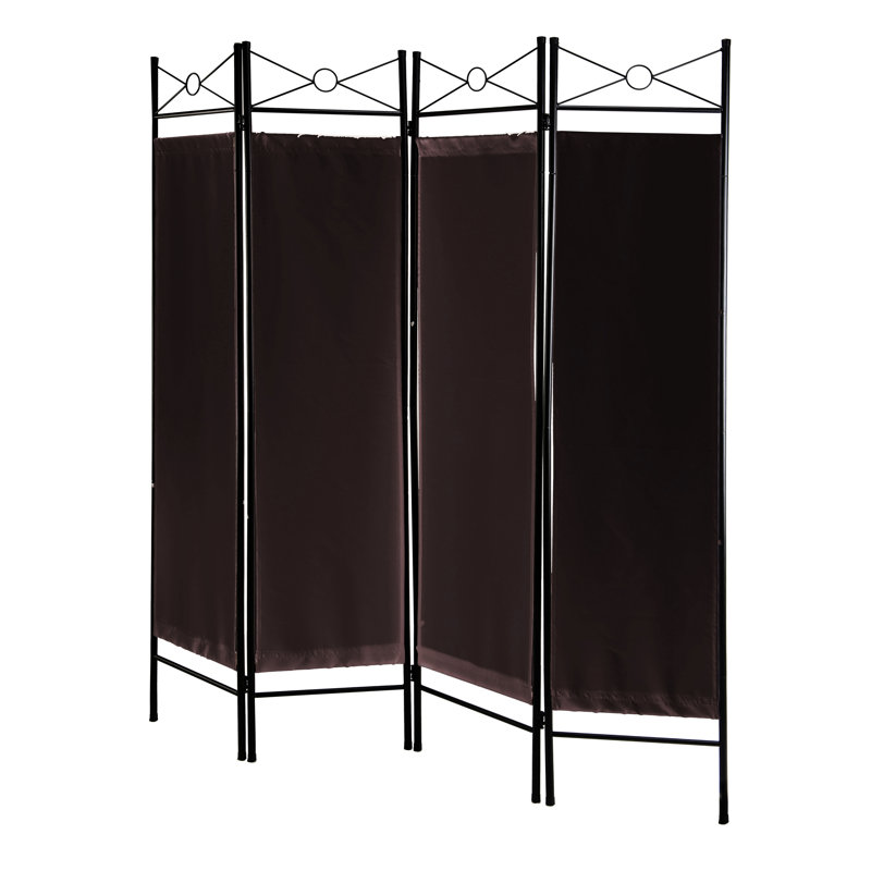 Cloison pliante Rhiann, Brun, 4