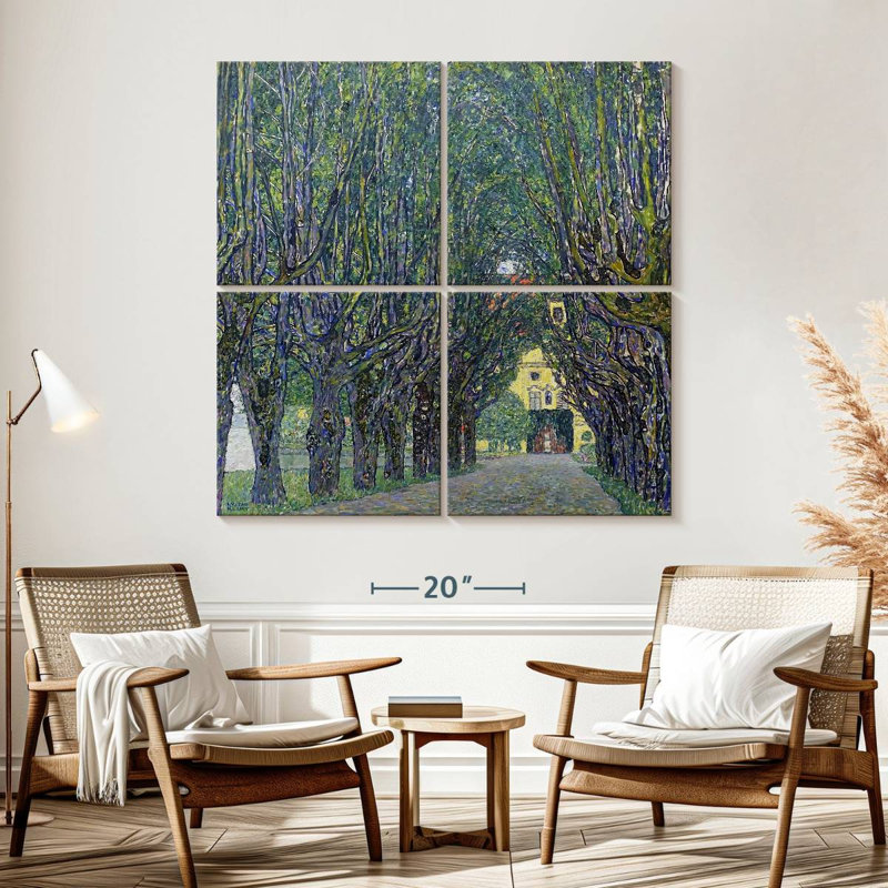 Alvord, route bordée d'arbres menant au manoir de Kammer, H 57 po x l 57 po