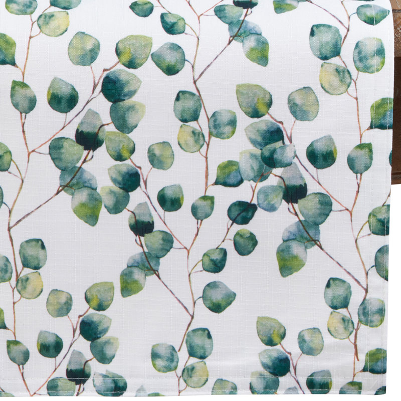 Chemin de table eucalyptus leaf Schlemmer, 16 po x 90 po