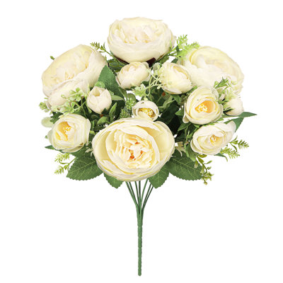 Bouquet de tiges de pivoines artificielles