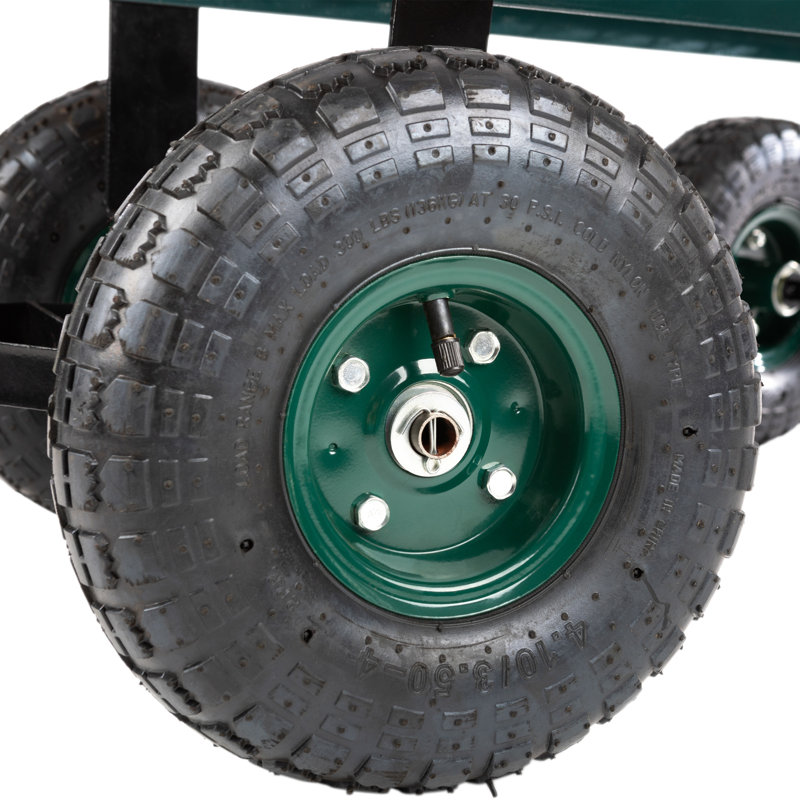 Garden Cart - Rolling Wagon Cart with 650lb Weight Capacity, All-Terrain Wheels, and Removable Sides - Garden Carts and Wagons by Pure Garden