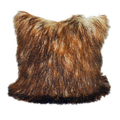 Tibetan Lamb Fur Throw Pillow