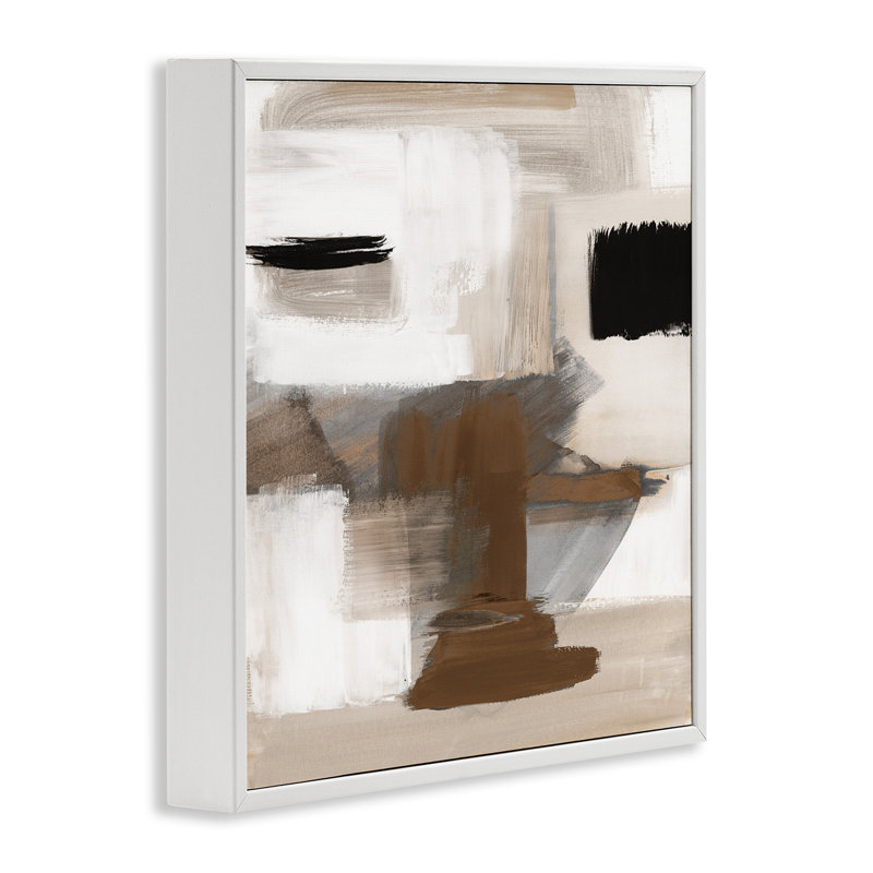 «Desert Impression», estampe numérique abstraite encadrée par Stella Chang, Giclée encadrée blanc bord de mer