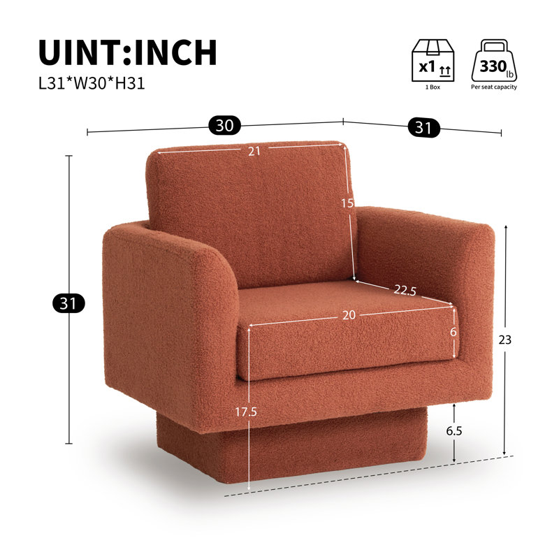 Ensemble de 2 chaises d'appoint Modern, Rouge brique