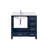 Bath Vanity with Left Offset White Quartz Top and Faucet Set-1902190977