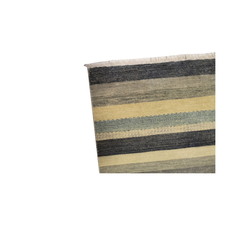 Hand Woven Wool Striped Area Rug