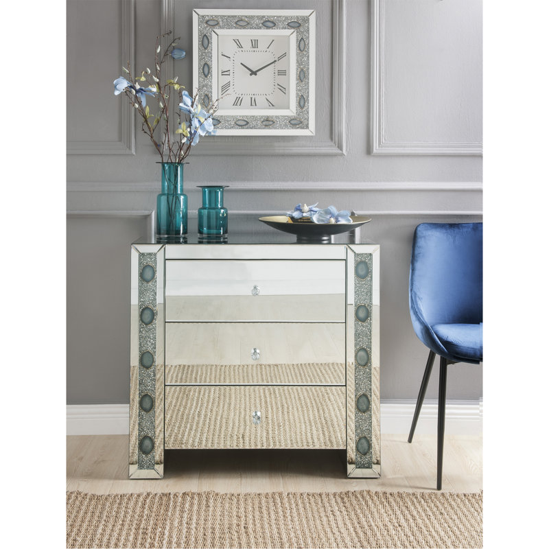 Console avec miroir et fausse agate (assemblée)