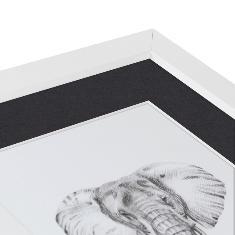 Cadre pour photo simple blanc mat 10 "x 20", Noir