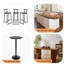 Ensemble de 3 tabourets de bar 27 po H 27 po avec repose-pieds moderne