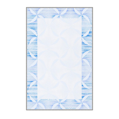 High-Quality 3D Printed Area Rug (2.6 x 4. ft), 1% Polyester, .3 in Pile Height | Antibacterial, Non-Slip PVC Felt Dot Underside | Machine Washable, Elegant Design for Living Room, Bedroom & Office