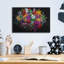  «Purple Flower Bomb» par Heather Gauthier, art mural en verre acrylique, 16 po x 12 po