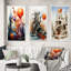 "Surréalisme, réalité quotidienne" - 3 pièces sur toile-98523640-98523638