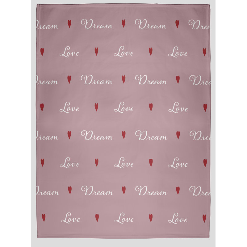 Jeté Love Dream Valentine's Day, L 30 po x L 39,75 po, Mauve romantique