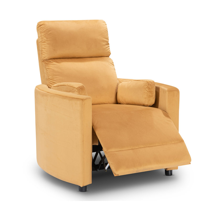 Isabella 88cm Wide Velvet Standard Recliner, Gold